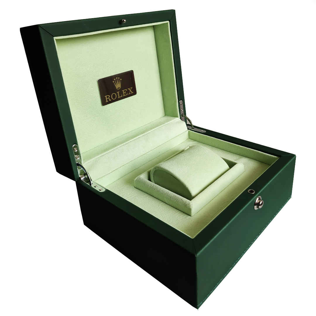 صندوق ساعات رولكس بغطاء جلدي صناعي – فتحة واحدة
