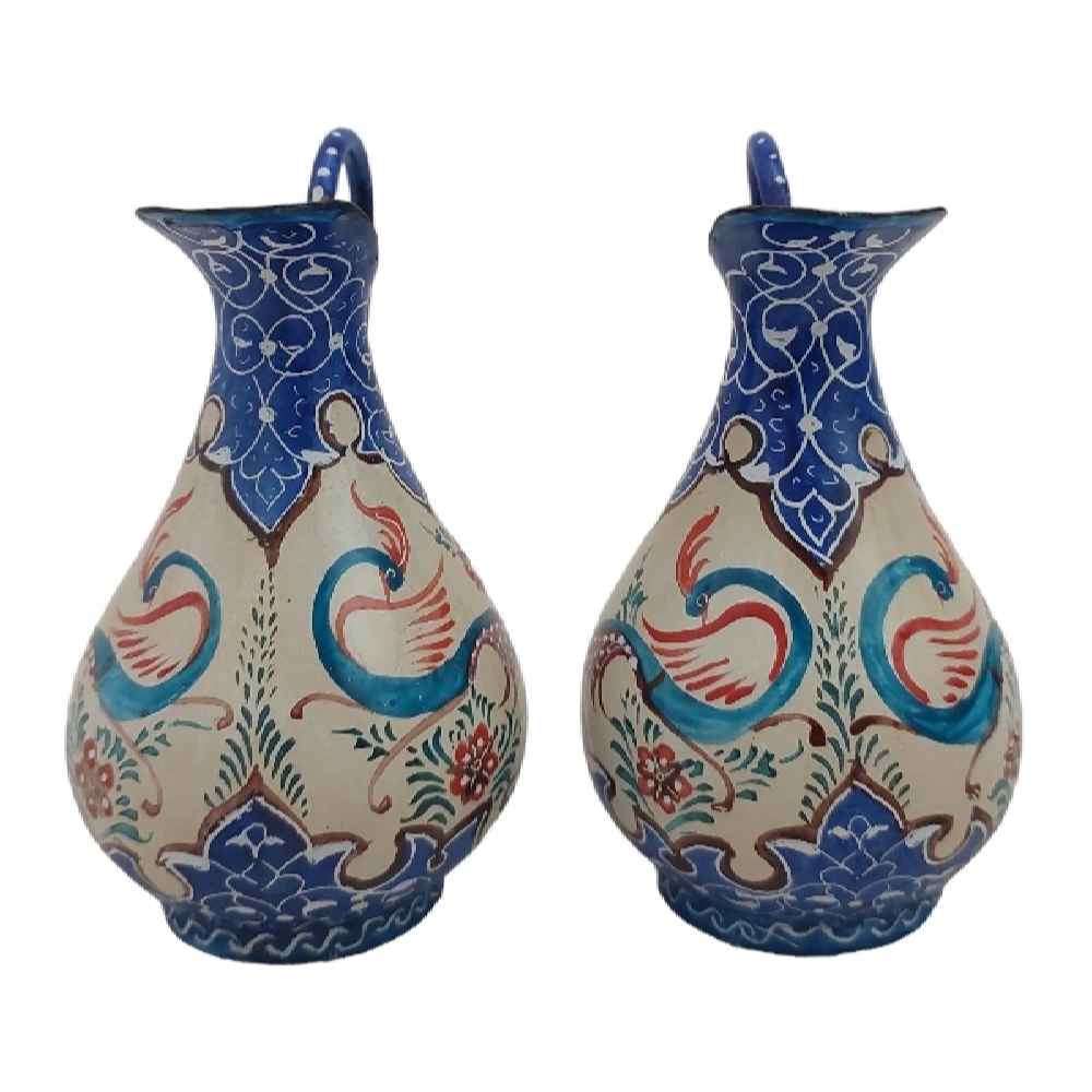 إبريق زخرفي مزخرف بالمينا الإيراني المصنوع يدويًا – ڤالا (2x)