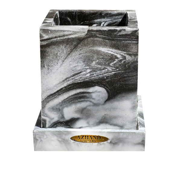 حاملة أقلام من الحجر للمكتب بتصميم الرخام، طراز أزهاند