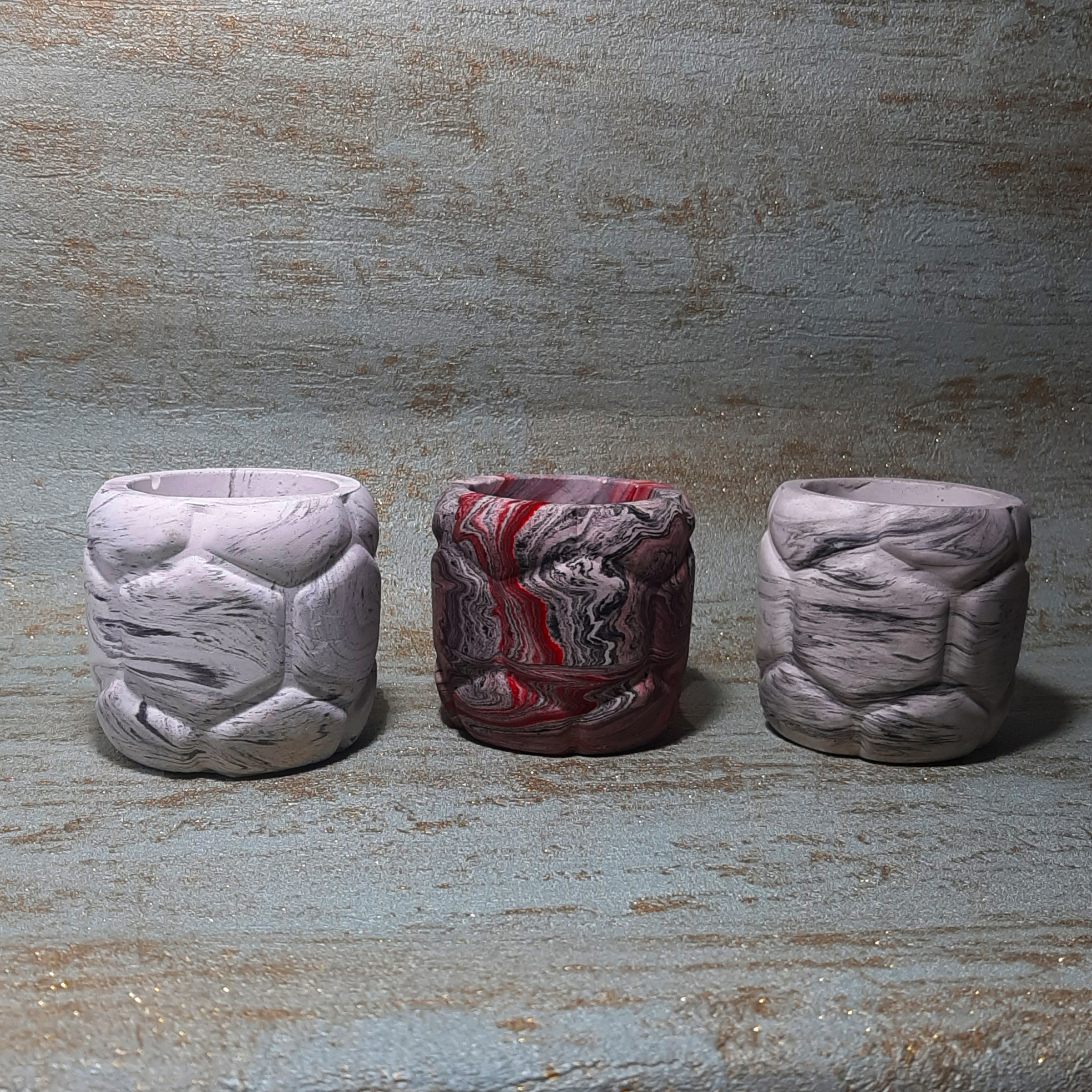 حاملة أقلام من الحجر للمكتب بتصميم الرخام، طراز كاندو