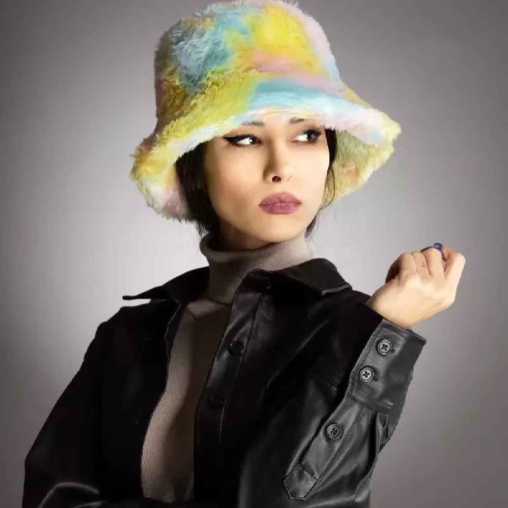 قبعة دلو شتوية للنساء – موديل سميك