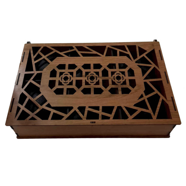 صندوق ساعات خشبي مع 6 فتحات ووسائد ساعات