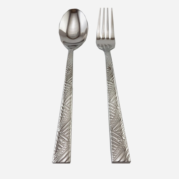 مجموعة ملاعق وشوك من الفولاذ المقاوم للصدأ 12 قطعة نموذج فيكتور