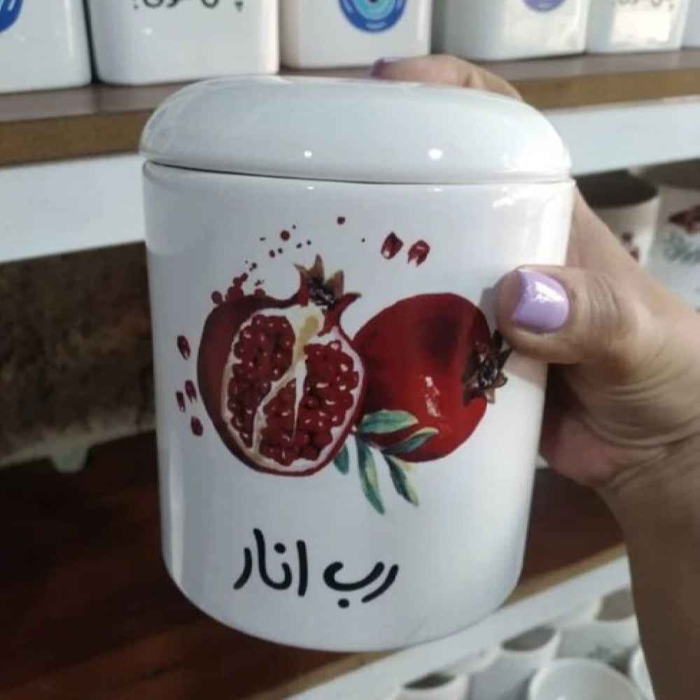 وعاء علب سيراميك لتخزين معجون الطماطم والرمان