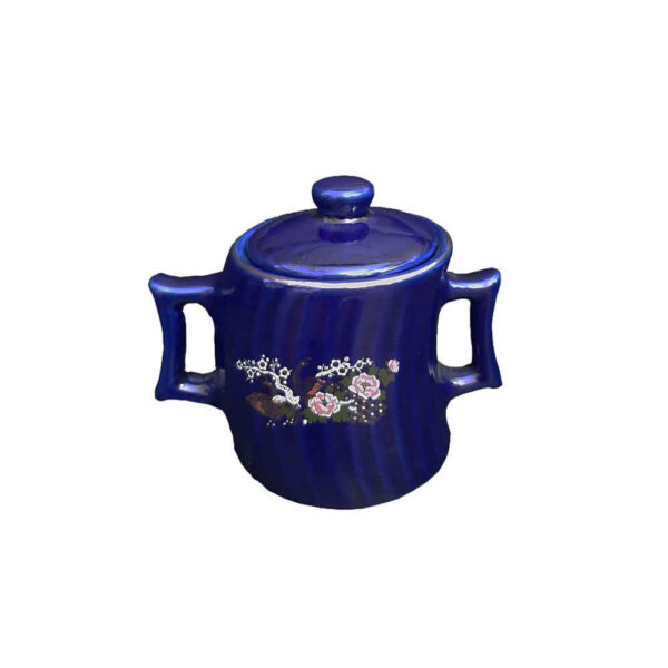 وعاء سكر سيراميك مع غطاء - نمط فني جول ومرغ