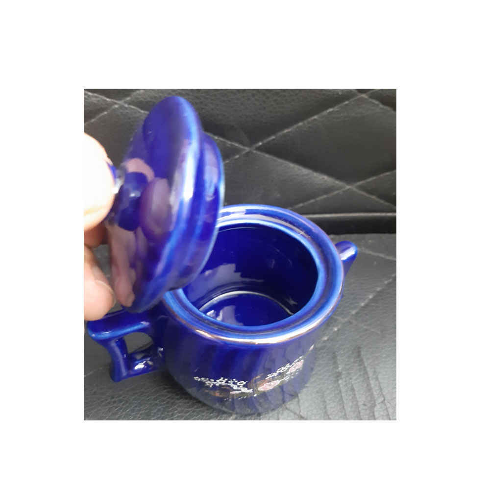 وعاء سكر سيراميك مع غطاء – نمط فني جول ومرغ