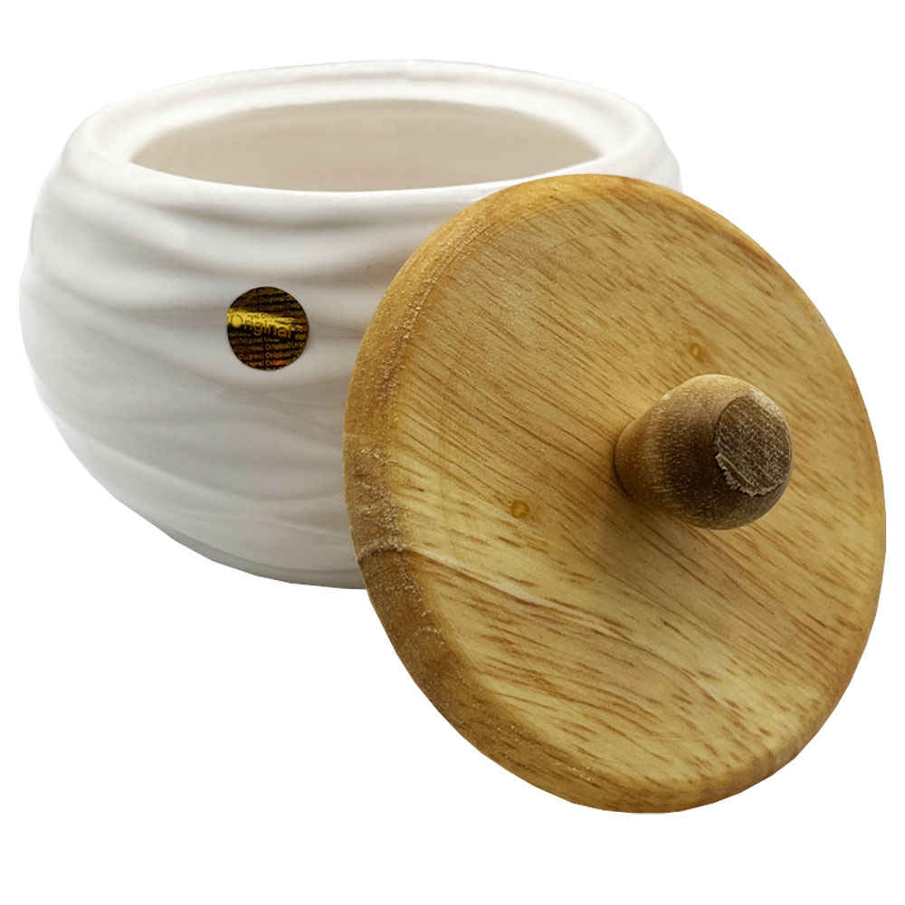 وعاء سكر سيراميك مع غطاء – نمط فني الماس