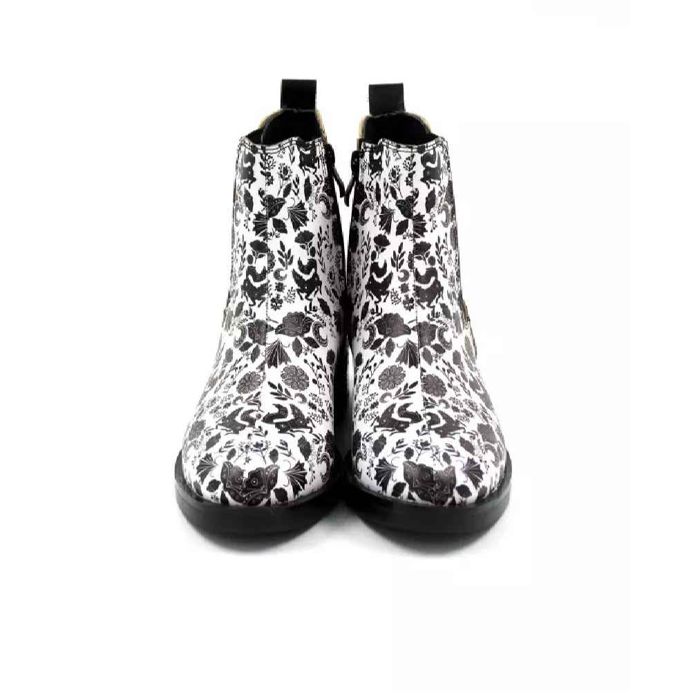 بوتات تشيلسي بطباعة جرافيتي – جلد صناعي بسحّاب