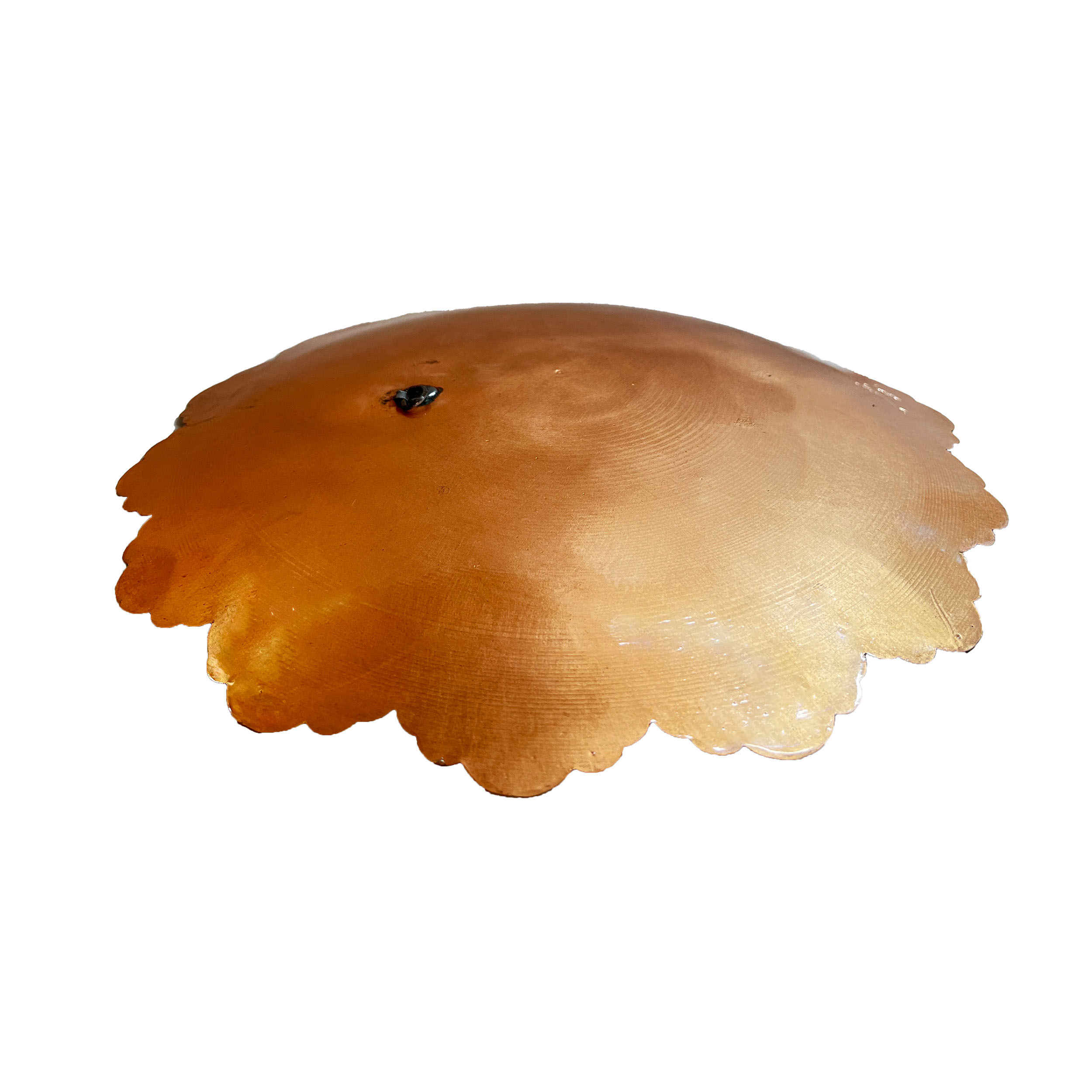 لوحة من النحاس الزخرفية المحفورة يدوياً بنقش الزهور والطيور الإيرانية