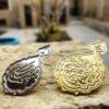بروش نحاسي رائع مزين بعبارة لبيك يا حسين