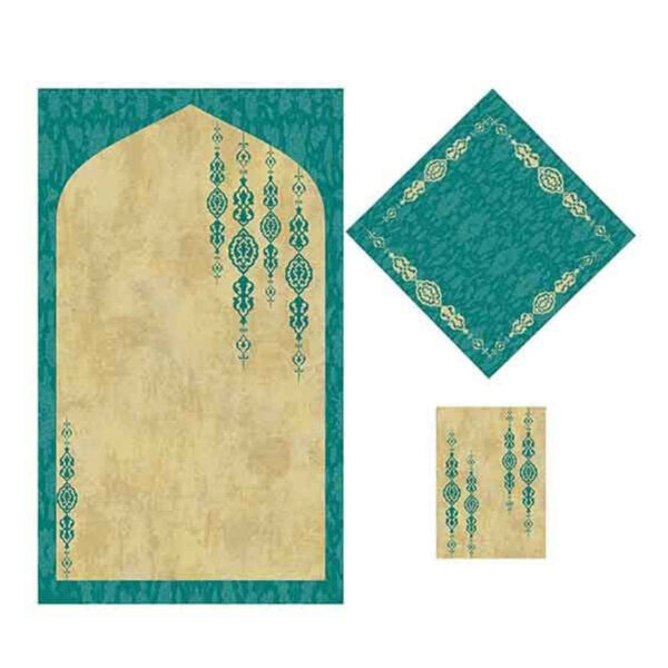 سجادة الصلاة الإسلامية المخملية الساجدة بتصميم الإسليمي الخفيف