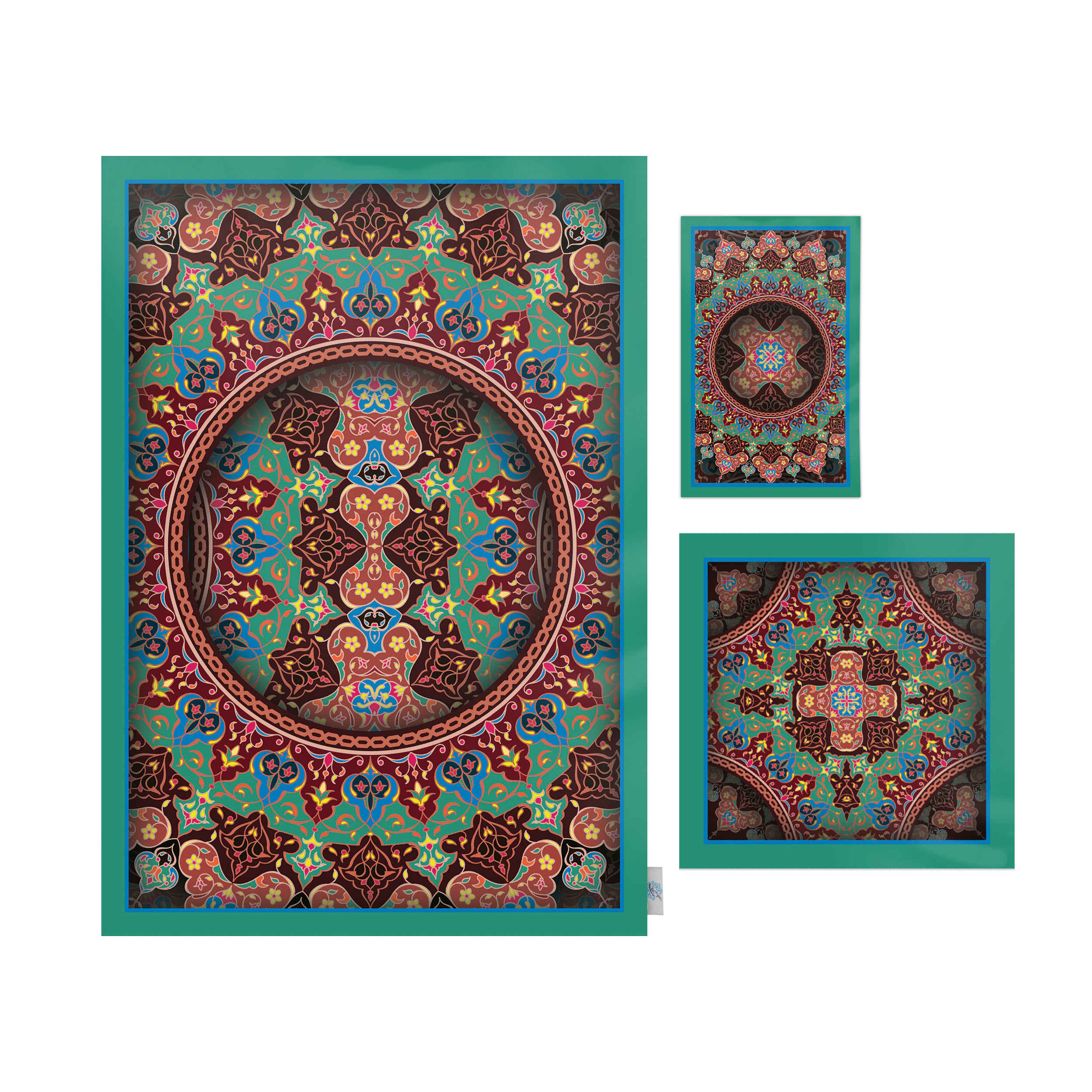 سجادة الصلاة الإسلامية المخملية الساجدة بتصميم الزهور الدقيقة