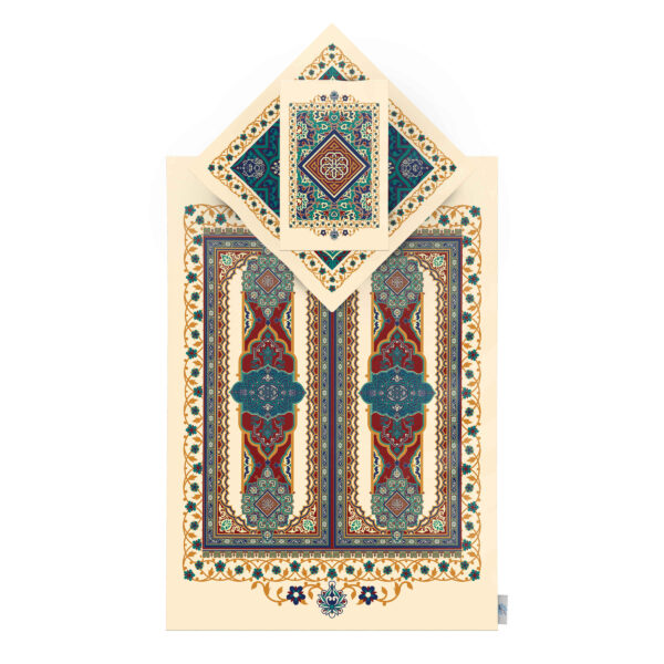 سجادة الصلاة الإسلامية المخملية الساجدة بتصميم الزهور