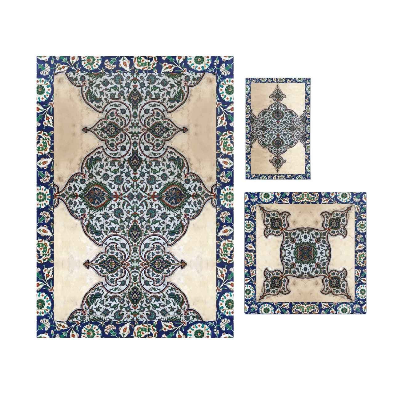 سجادة الصلاة الإسلامية المخملية الساجدة بنموذج الإسليمي نگار