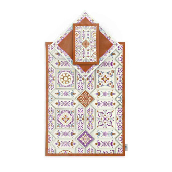 سجادة الصلاة الإسلامية المخملية الساجدة بتصميم الزهور البسيط