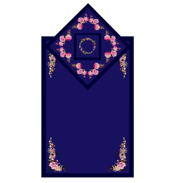 سجادة الصلاة الإسلامية المخملية الساجدة بنمط الزهور الوردية