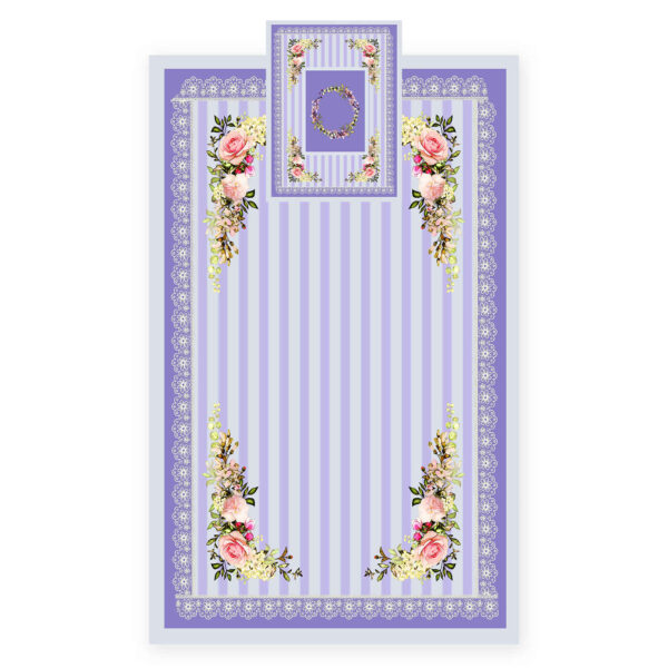 سجادة الصلاة الإسلامية المخملية الساجدة بنمط الزهور العتيقة