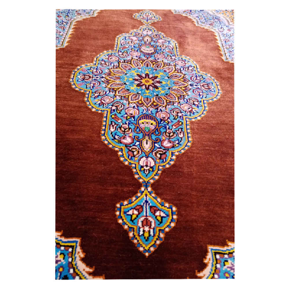 سجادة صلاة إيرانية حرير أصيلة، منسوجة يدويًا وفاخرة – سجاد