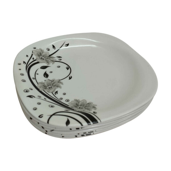 مجموعة أطباق ميلامين متينة وغير قابلة للكسر لتقديم العشاء (عبوة تحتوي على 6 أطباق)