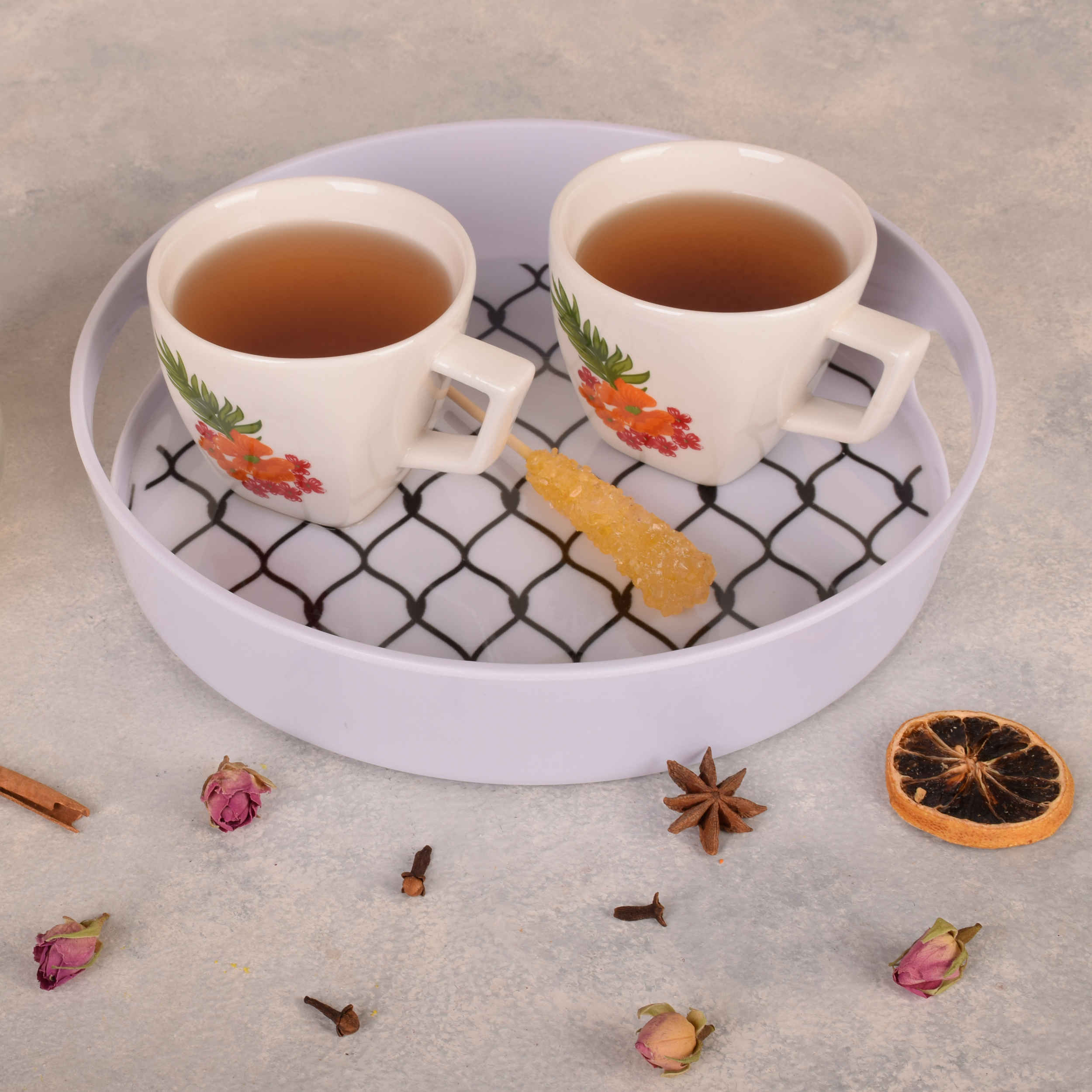 صينية ميلامين شكل دائري لتقديم الطعام موديل سور