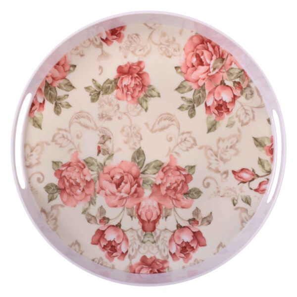 صينية ميلامين شكل دائري للاستخدامات المتعددة في المنزل