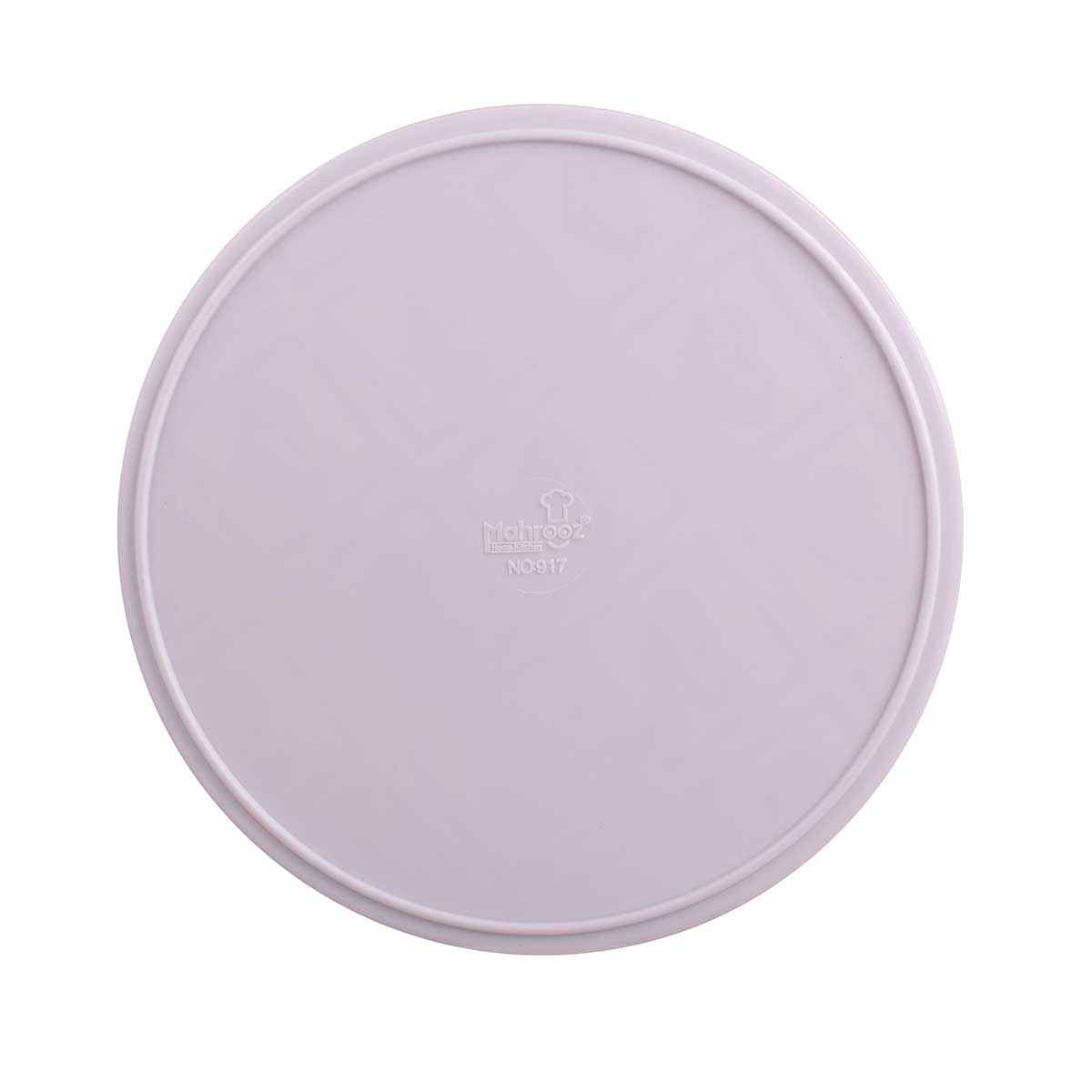 صينية ميلامين شكل دائري مع مقبض ونقش فهد