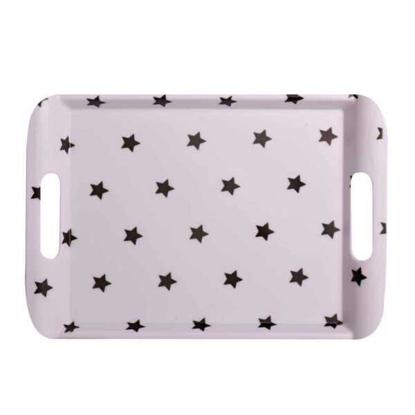 صينية ميلامين خفيفة الوزن مع مقبض وشكل مستطيل