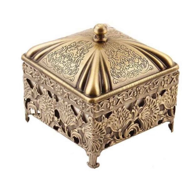 وعاء سكر مع غطاء معدني بتصميم زهري - ديانا