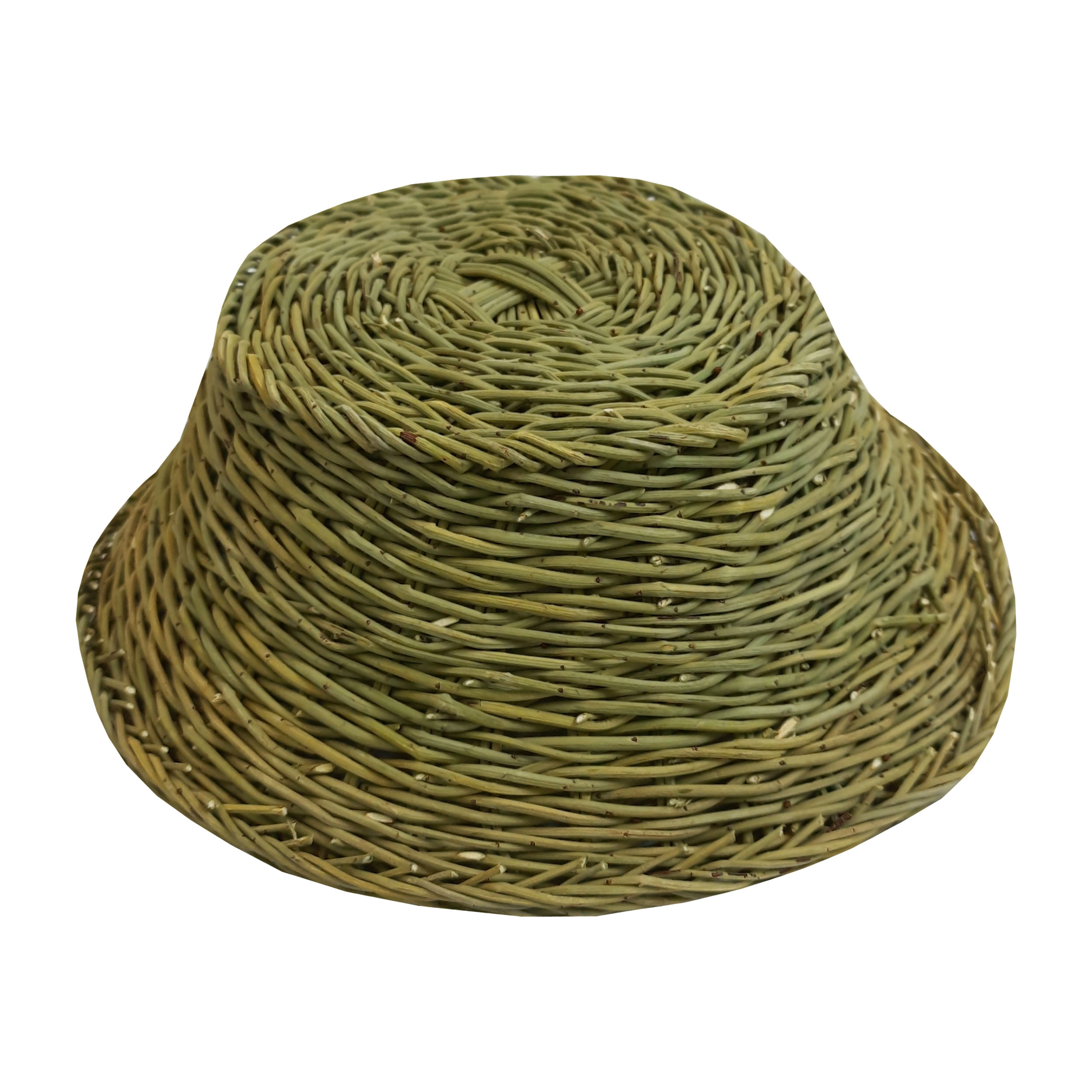 سلة خوص طبيعي منسوجة يدوياً بأسلوب ريفي