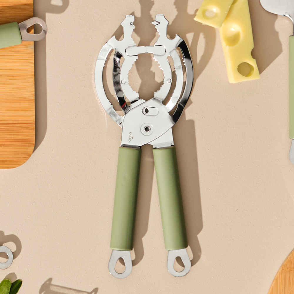 أداة فتح المكسرات – جهاز فتح الجوز والبندق مع مقبض بلاستيكي غير قابل للانزلاق