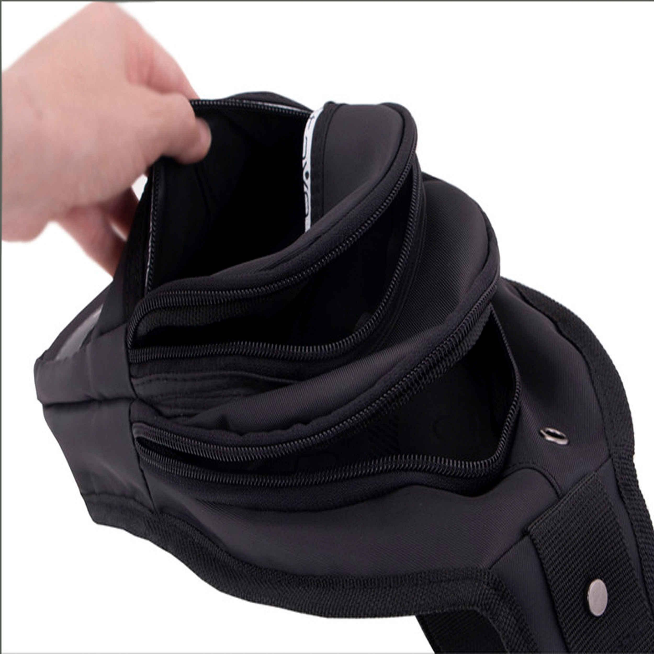 حقيبة كتف من الكانفاس بجيب متعددة لحياة نشطة