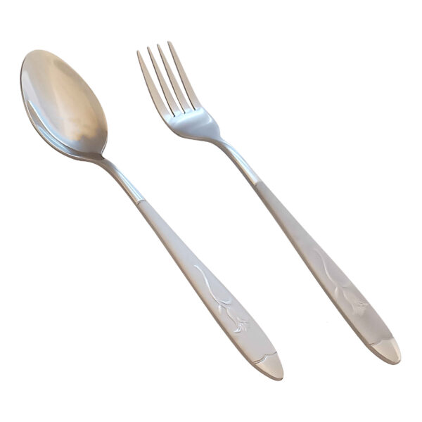 مجموعة ملاعق وشوك من أدوات المائدة متوافقة مع غسالة الصحون 12 قطعة نموذج میخك