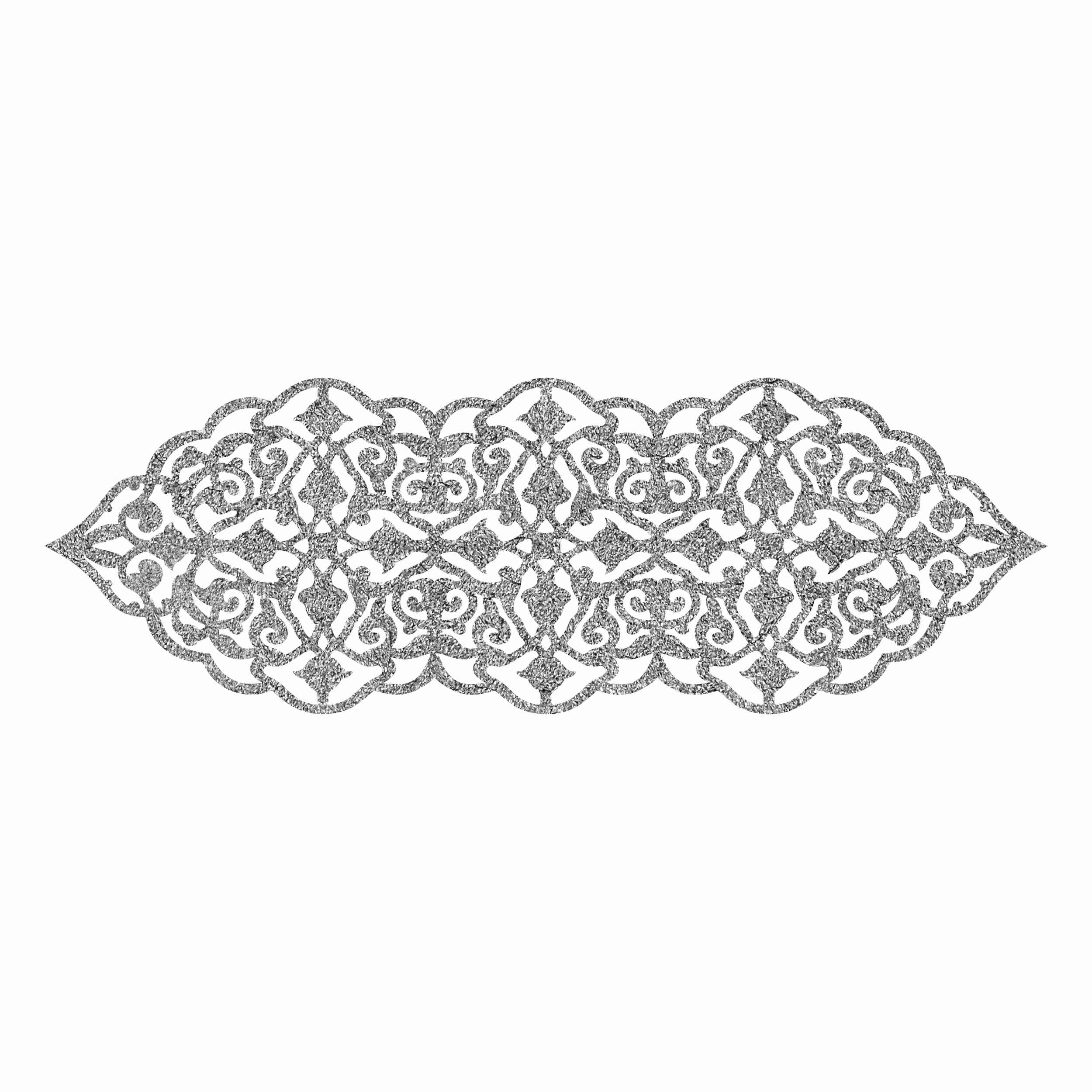 عداء طاولة من الجلد الصناعي مزين بتصميم لامع أنيق