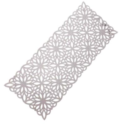 عداء طاولة من الجلد الصناعي بتصميم لامع شيك