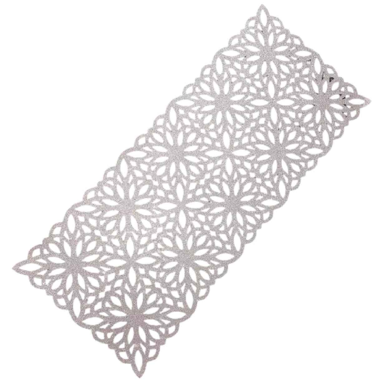 عداء طاولة من الجلد الصناعي بتصميم لامع شيك