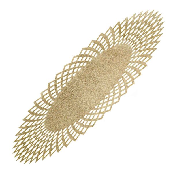 عداء طاولة من الجلد الصناعي بتصميم لامع أنيق