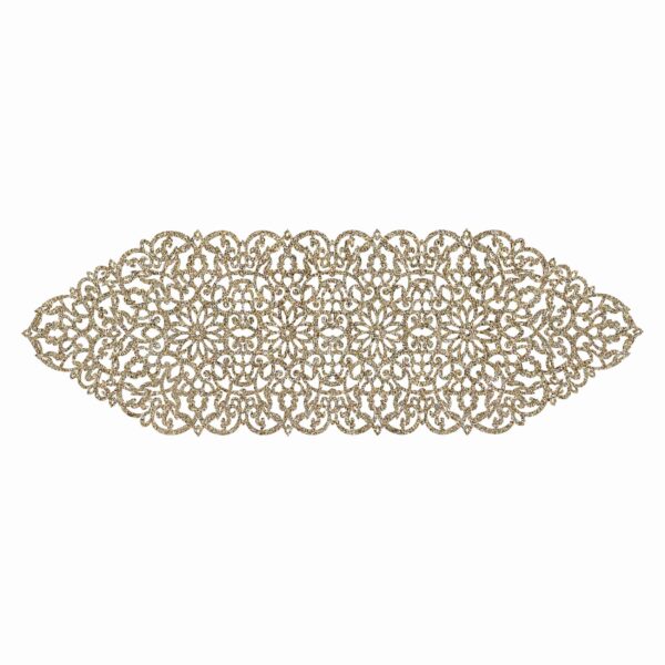 عداء طاولة من الجلد الصناعي بتصميم لامع عصري