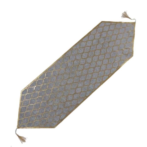 عداء طاولة من الجلد والمخمل مثالي لتصميم المنزل