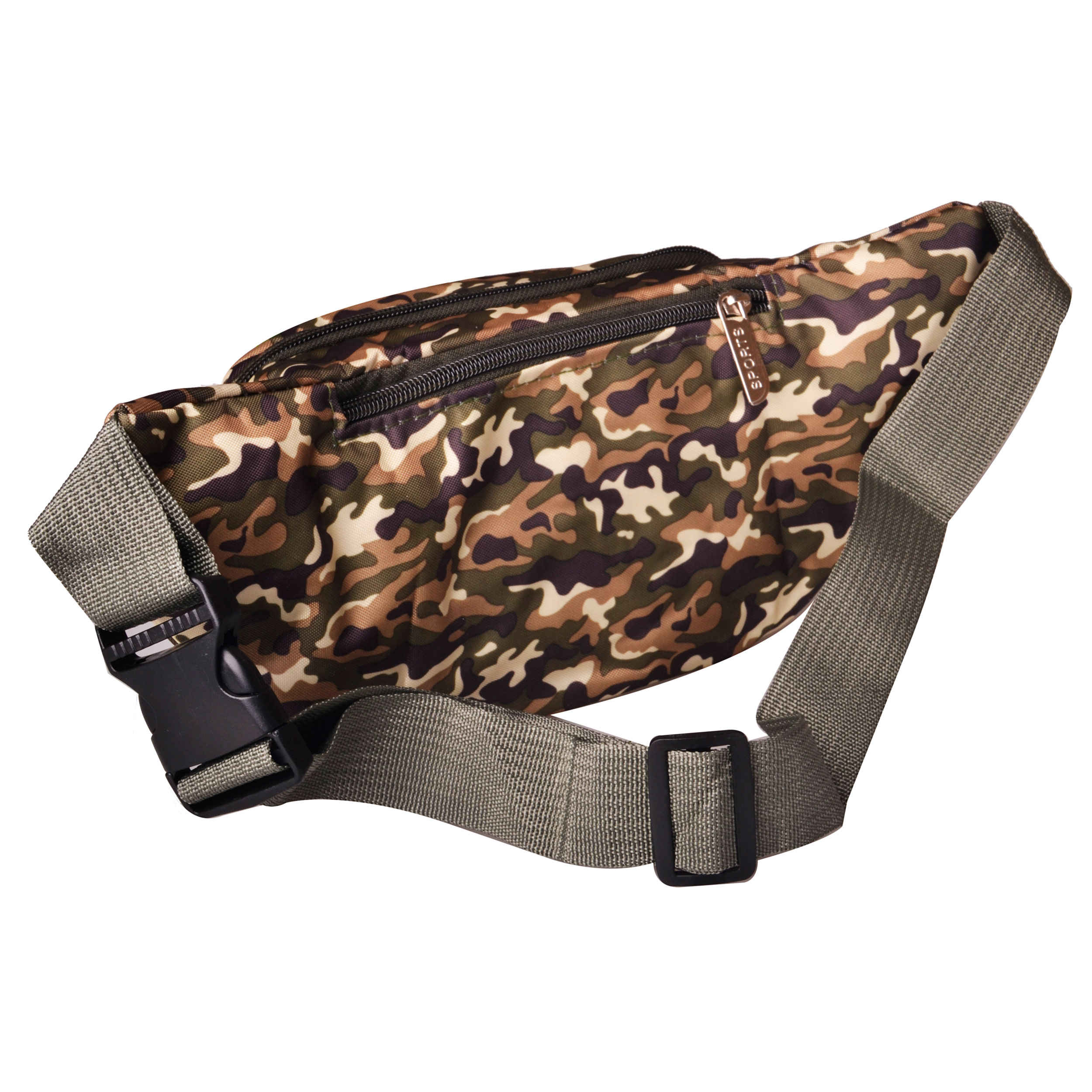 حقيبة خصر بثلاث جيوب خارجية – بتصميم تمويهي، للاستخدام اليومي