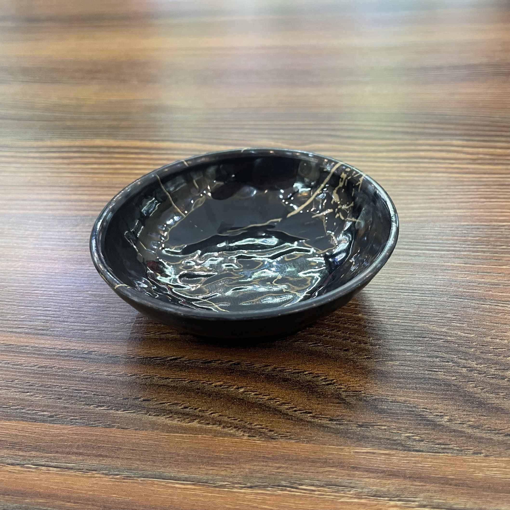 أوعية عشاء ميلامين مستديرة بتصميم رخامي (مجموعة من 6)