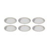 مجموعة أطباق ميلامين بيضاء، مقاومة للكسر للاستخدام اليومي، عدد 6