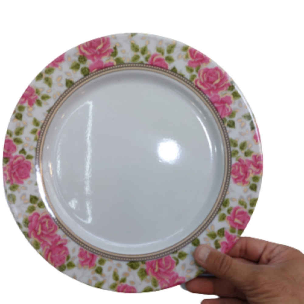 مجموعة أطباق ميلامين للاستخدام اليومي خفيفة الوزن لتقديم العشاء (عبوة تحتوي على 6 أطباق)