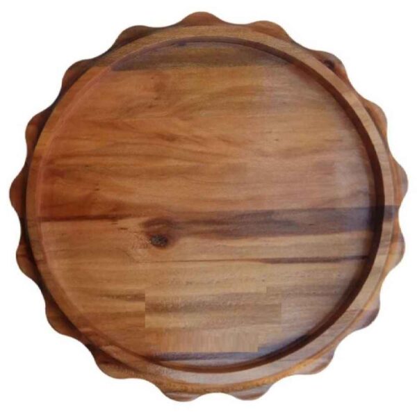 صينية تقديم خشبية بتصميم مزخرف – رائعة للشاي أو الوجبات الخفيفة