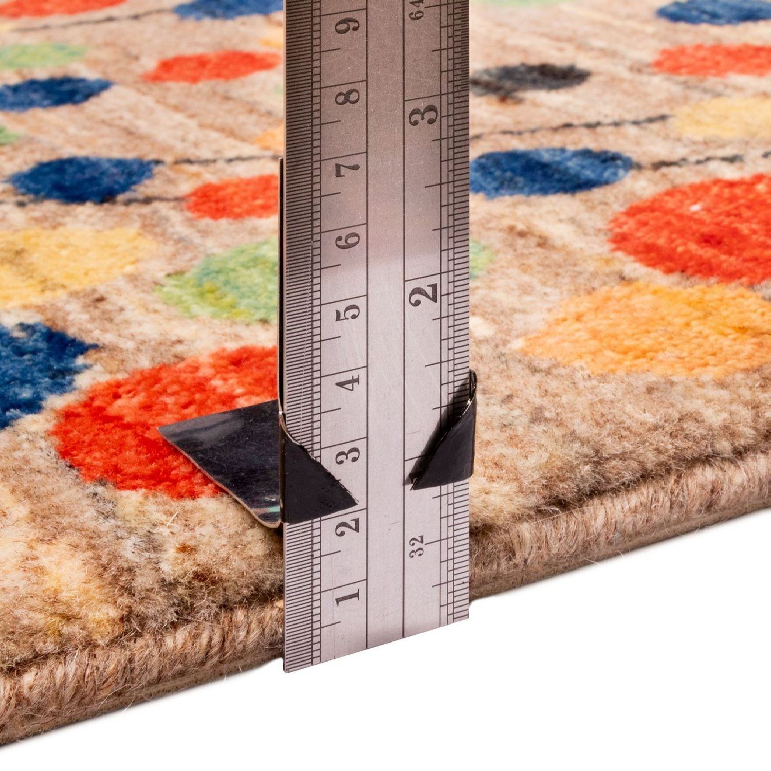 سجاد جابيه إيراني حرفي من الصوف محبوك يدويًا في فارس زهري