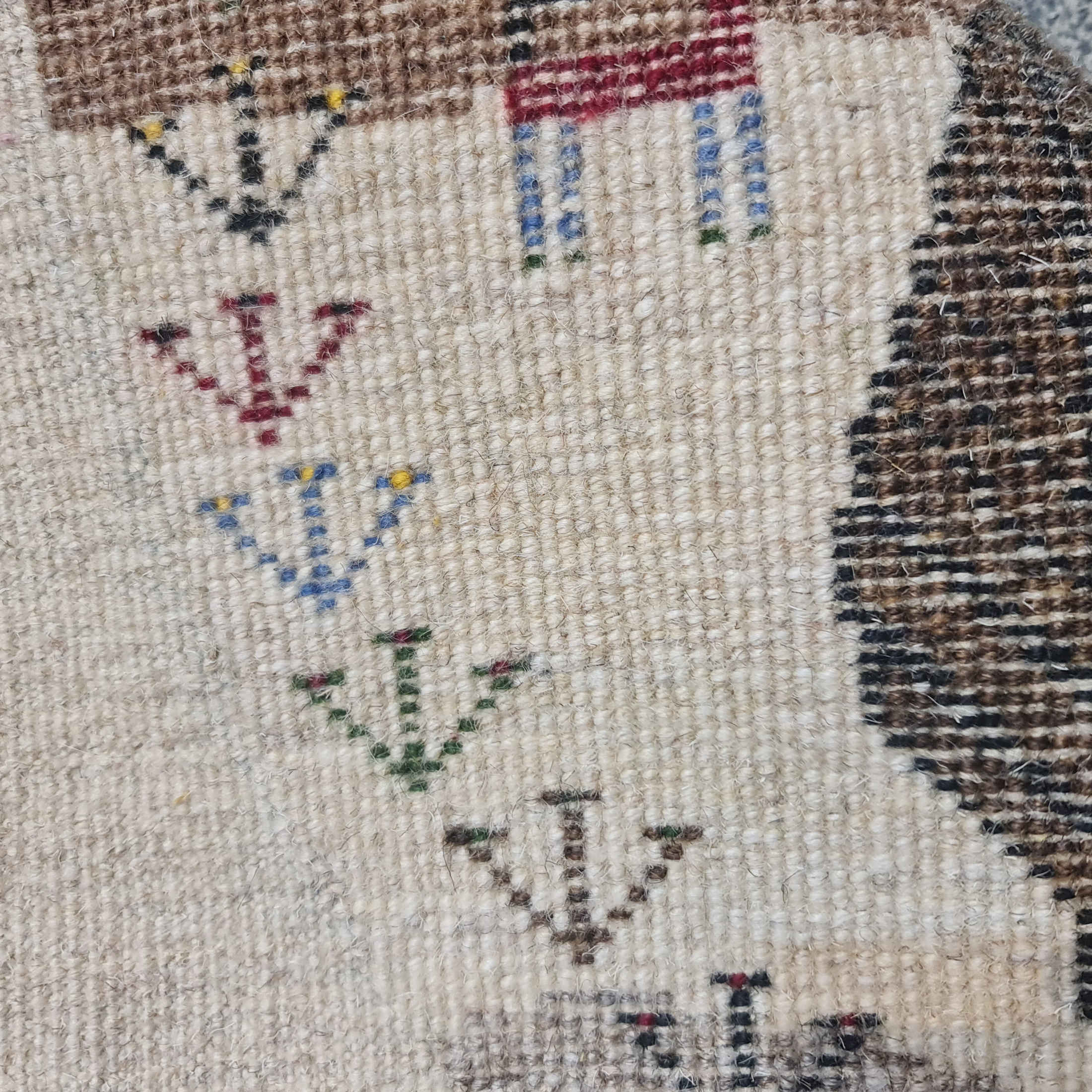 سجاد جابيه إيراني أصيل من الصوف محبوك يدويًا في فارس برموز شجرة