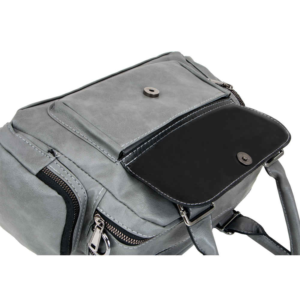 حقيبة بوليتو جلدية صناعية بمقبض علوي وحزام طويل