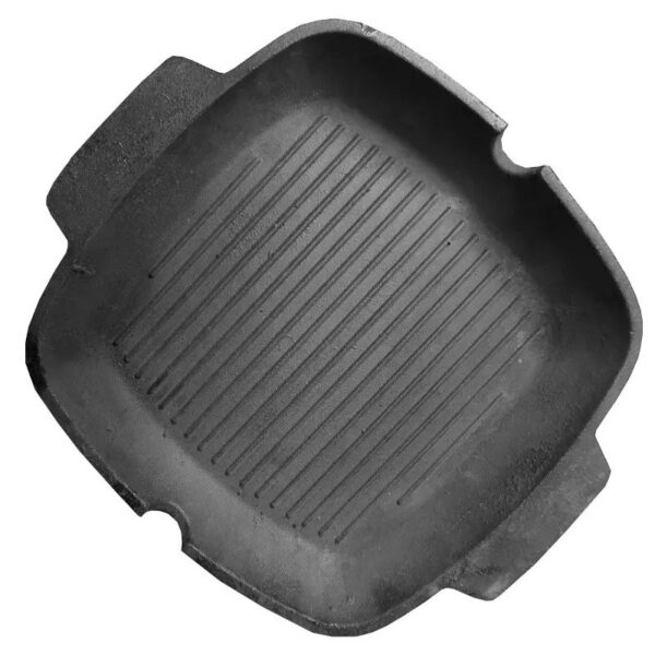 مقلاة مشوية من الحديد الزهر للتخييم والطهي في الهواء الطلق – 33 سم