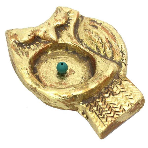 حامل بخور فخاري مصنوع يدويًا – تصميم بومة