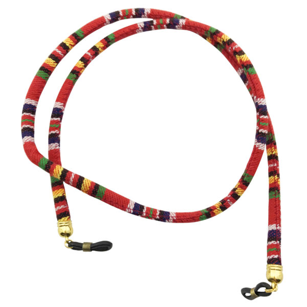 حزام نظارات – تصميم مخطط باللون الأحمر