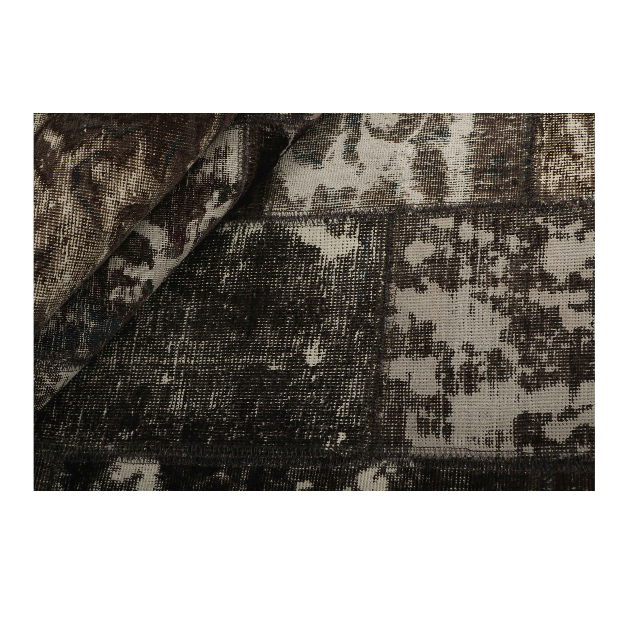 سجادة مرقعة إيرانية قديمة محبوكة يدويًا بنمط الظل